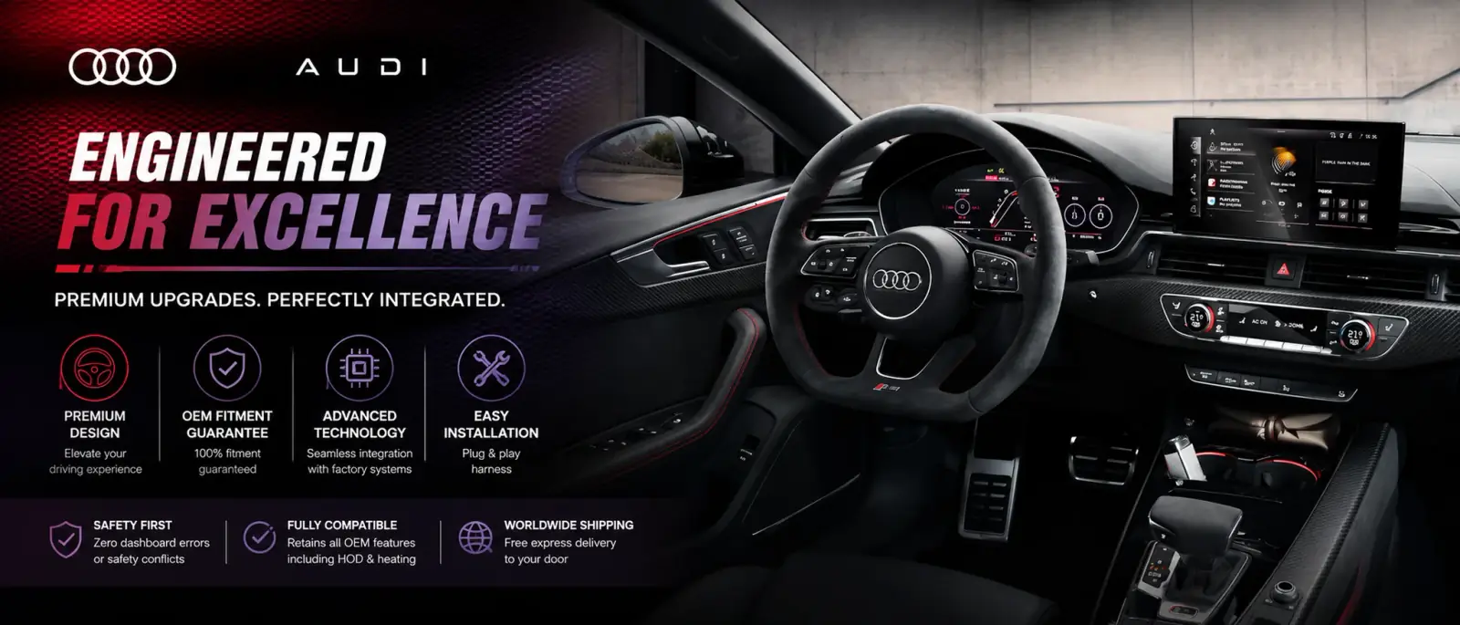 Audi custom steering wheels — engineered for excellence