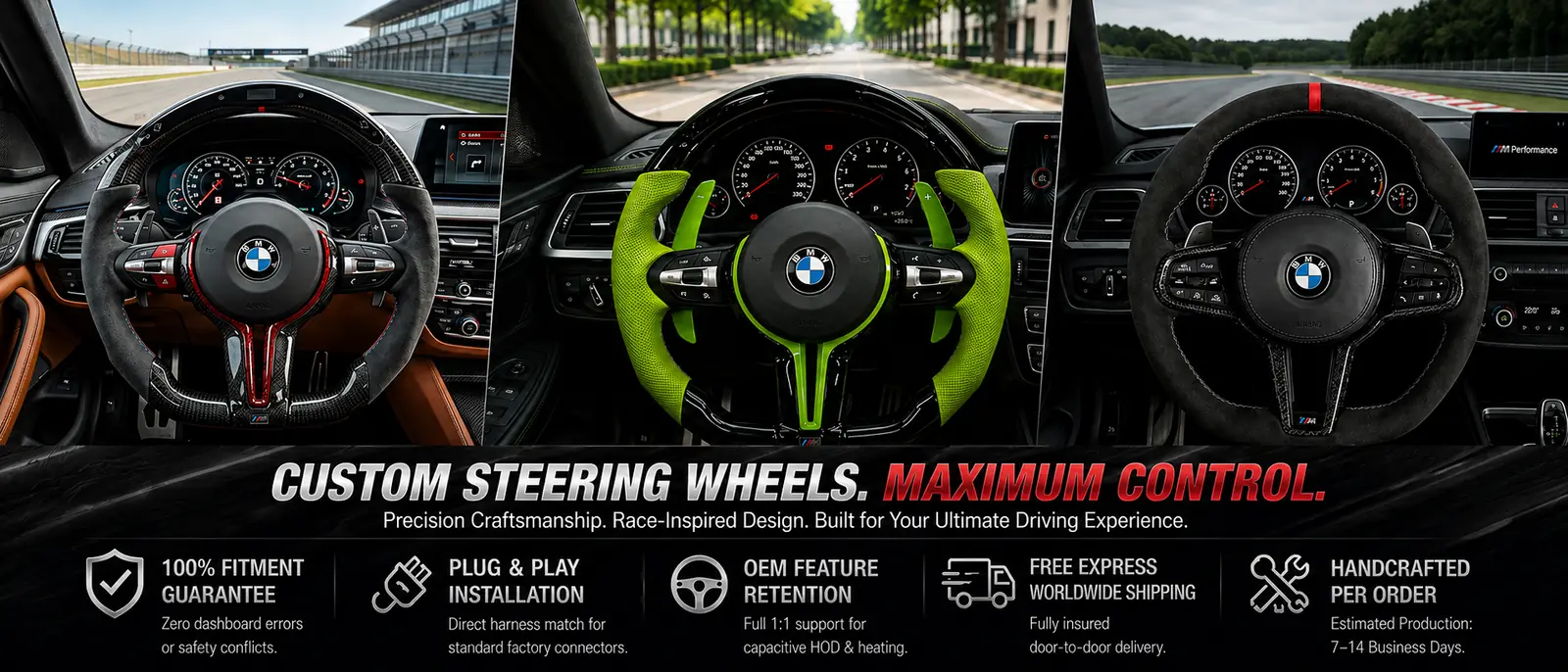 BMW custom real carbon fiber steering wheel collection