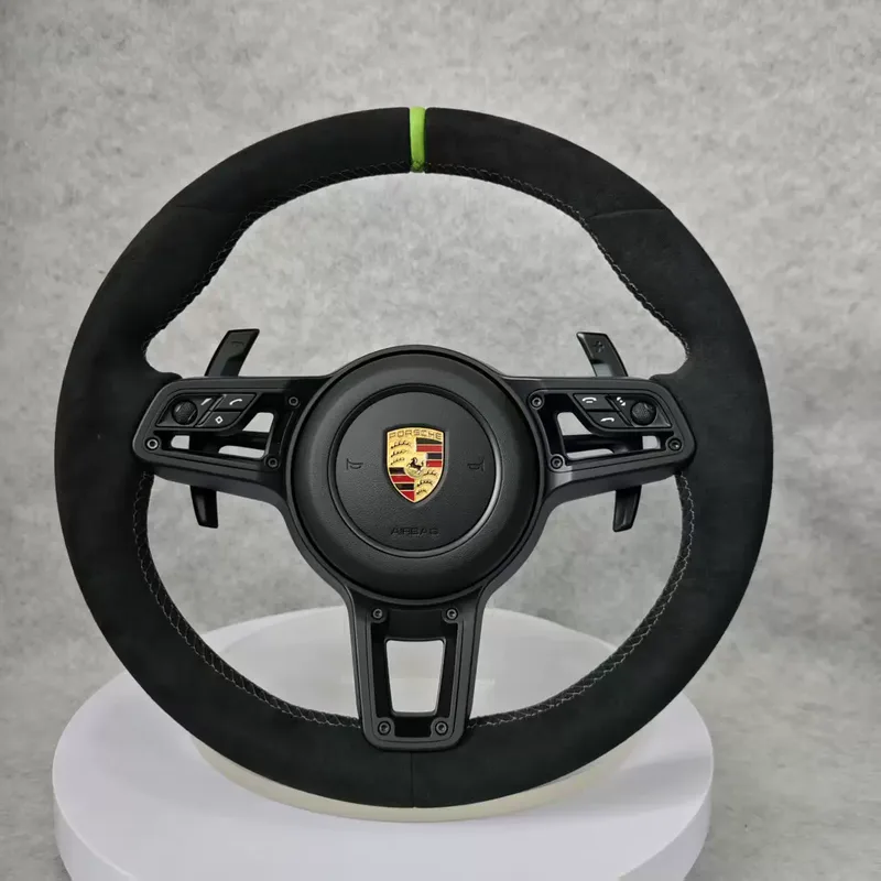 Alcantara Material Porsche Steering Wheel Cover for Porsche High-Performance Panamera Steering Wheel Models 718 11 970 986 991 | YINGGENE Custom Steering Wheels Alcantara Material Porsche Steering Wheel Cover for Porsche High-Performance Panamera Steering Wheel Models 718 11 970 986 991
