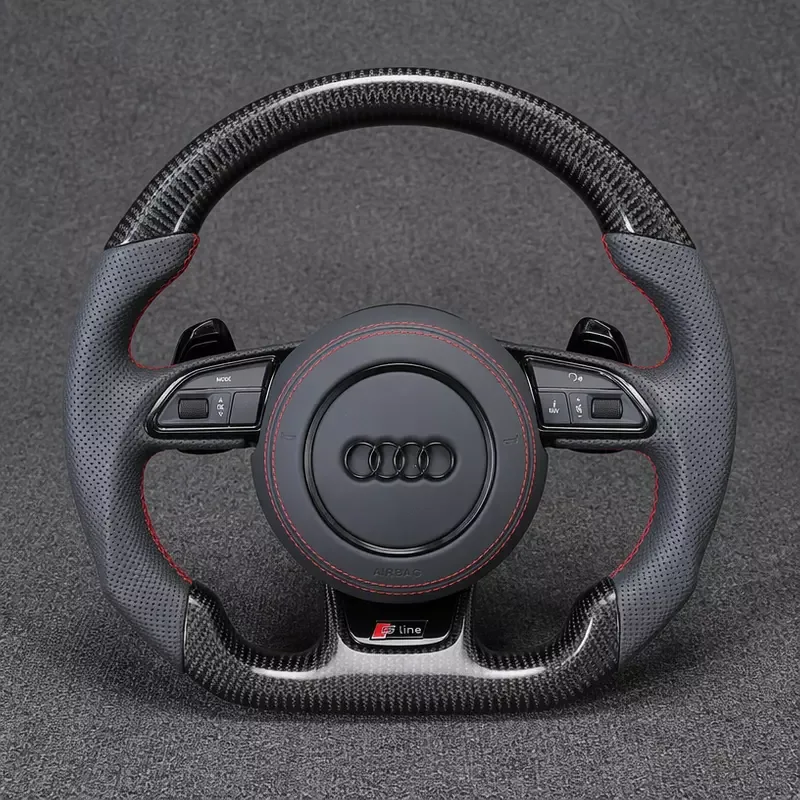 Audi A6 S6 RS6 A7 S7 RS7 Sportback C4 C5 C6 C7 C8 G4 1994-026 Custom Real Carbon Fiber Steering Wheel - YINGGEN | YINGGENE Audi A6 S6 RS6 A7 S7 RS7 Sportback C4 C5 C6 C7 C8 G4 1994-026 Custom Real Carbon Fiber Steering Wheel - YINGGEN โ Custom Steering Wheel