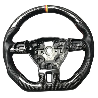 Contrast Stitching Genuine Leather Volkswagen VW Tiguan Steering Wheel | YINGGENE Contrast Stitching Genuine Leather Volkswagen VW Tiguan Steering Wheel โ Custom Steering Wheel