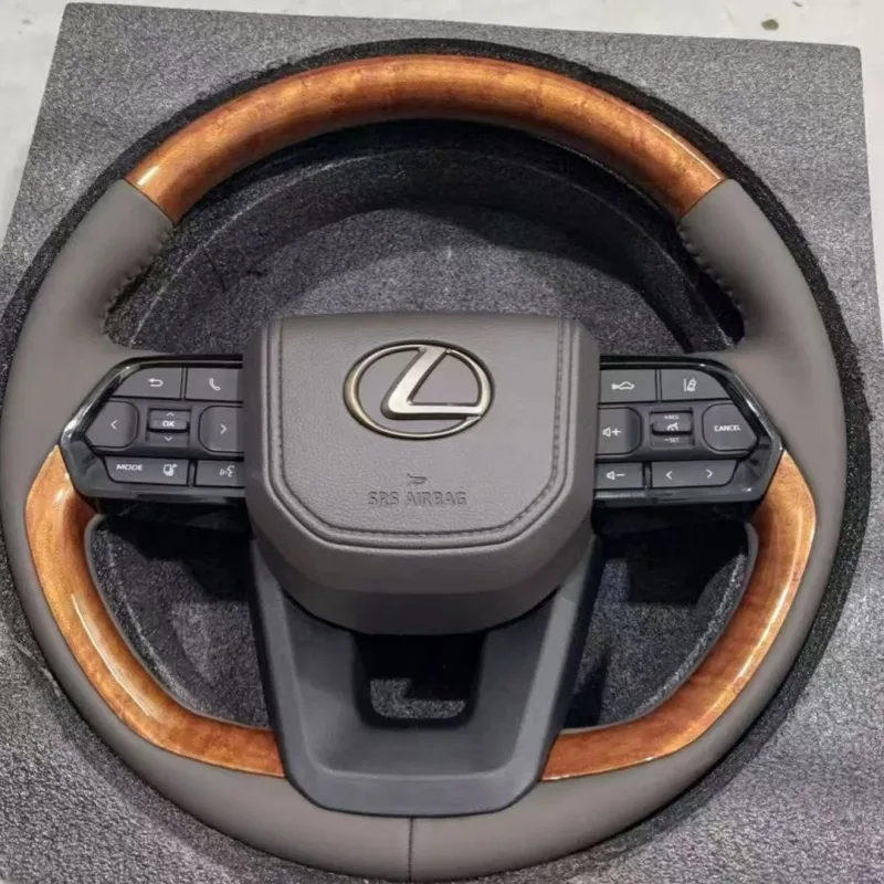Customized Wood Grain Circular Car Steering Wheel for Lexus 570 GS350 ES350 RX350 | YINGGENE Custom Steering Wheels Customized Wood Grain Circular Car Steering Wheel for Lexus 570 GS350 ES350 RX350