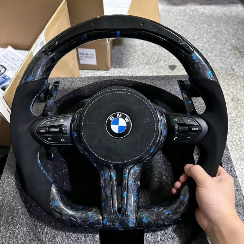 D-type Forged Carbon Fiber BMW E70 E90 E91 E92 E93 3 Series Steering Wheel | YINGGENE Custom Steering Wheels D-type Forged Carbon Fiber BMW E70 E90 E91 E92 E93 3 Series Steering Wheel