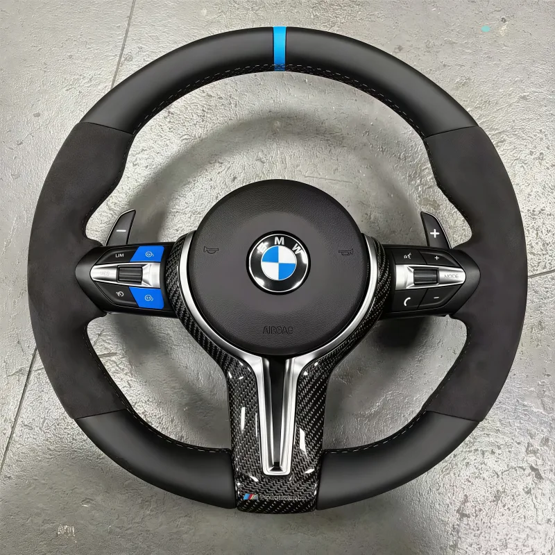 For BMW E70 Half Alcantara Steering Wheel for E71 E90 E91 E92 | YINGGENE Custom Steering Wheels For BMW E70 Half Alcantara Steering Wheel for E71 E90 E91 E92