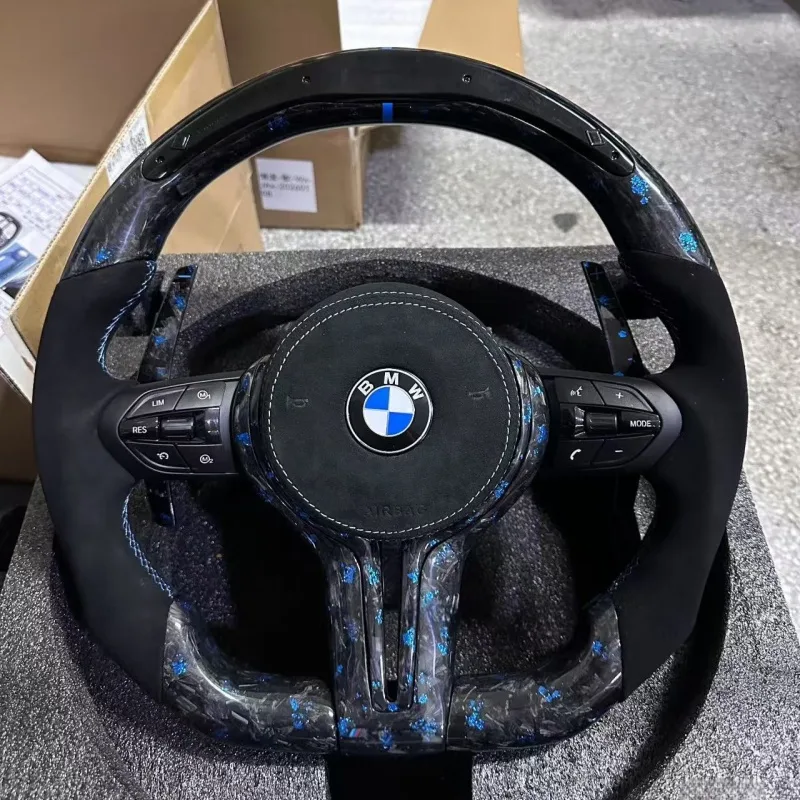 Forged Carbon Fiber BMW M5 M6 M8 5 6 7 Series F10 F11 F18 F90 F06 Steering Wheel | YINGGENE Forged Carbon Fiber BMW M5 M6 M8 5 6 7 Series F10 F11 F18 F90 F06 Steering Wheel โ Custom Steering Wheel