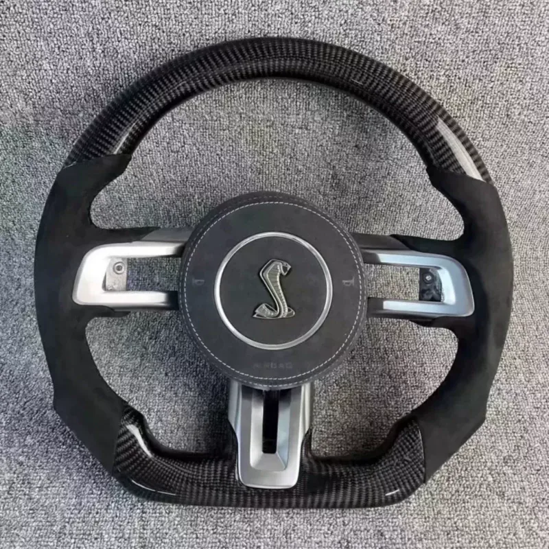Gloss Carbon Ford Mondeo Racing Steering Wheel Alcantara Contrast Genuine Leather Ford Steering Wheel | YINGGENE Custom Steering Wheels Gloss Carbon Ford Mondeo Racing Steering Wheel Alcantara Contrast Genuine Leather Ford Steering Wheel