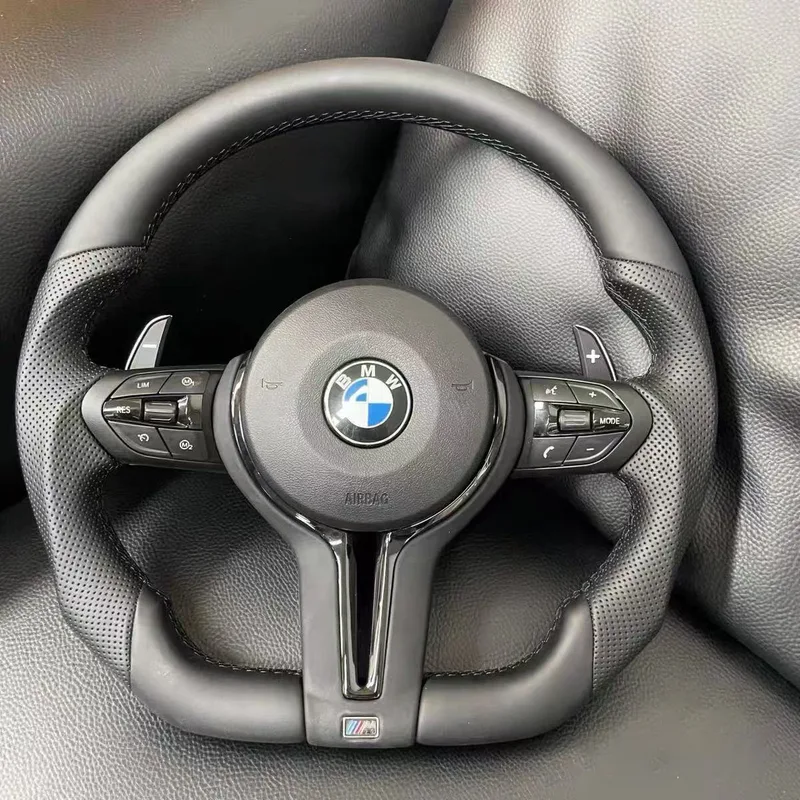 Perforated Nappa Leather BMW x3 X5 Model Steering Wheel Thumb Grips BMW Steering Wheel