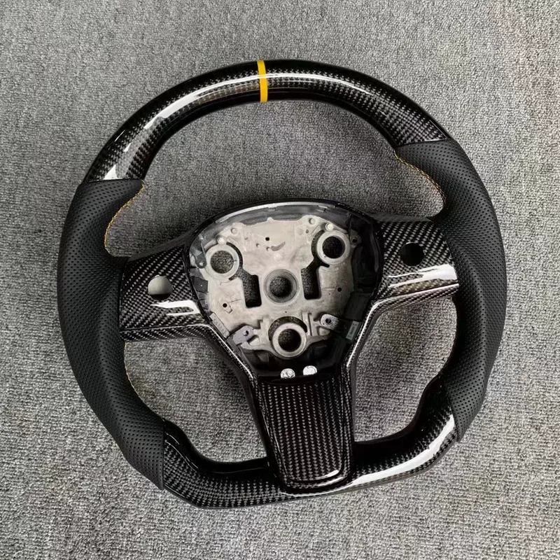 Tesla Aftermarket Forged Carbon Model Y Steering Wheel 12 O'Clock Ring Tesla Steering Wheel Wholesale | YINGGENE Custom Steering Wheels Tesla Aftermarket Forged Carbon Model Y Steering Wheel 12 O'Clock Ring Tesla Steering Wheel Wholesale