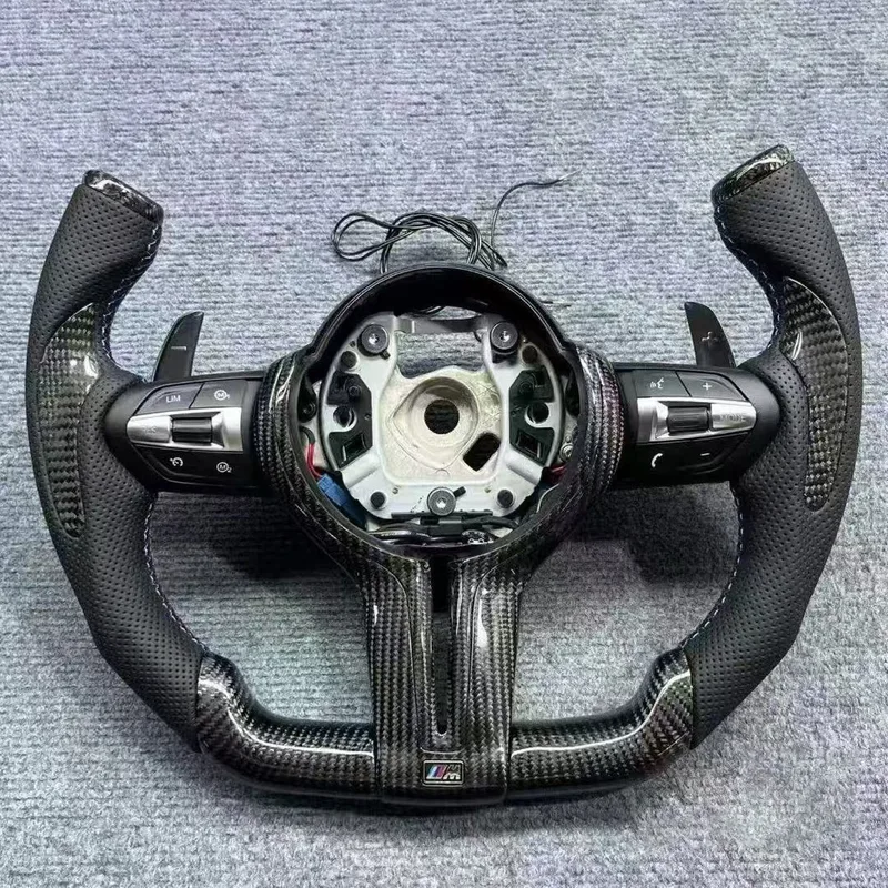 Yoke Style BMW Steering Wheel For M3 M4 M5 M6 E90 F10 F20 F30 BMW Custom Real Carbon Fiber F30 Steering Wheel | YINGGENE Yoke Style BMW Steering Wheel For M3 M4 M5 M6 E90 F10 F20 F30 BMW Custom Real Carbon Fiber F30 Steering Wheel — Custom Steering Wheel