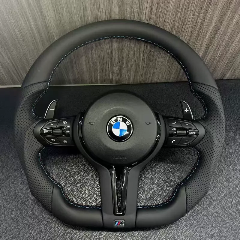 Genuine leather steering wheel suitable for BMW F30, E90, F20, F10 M3 3 Series X1 X2 X X4 X5 X6 X7 — Custom Steering Wheel