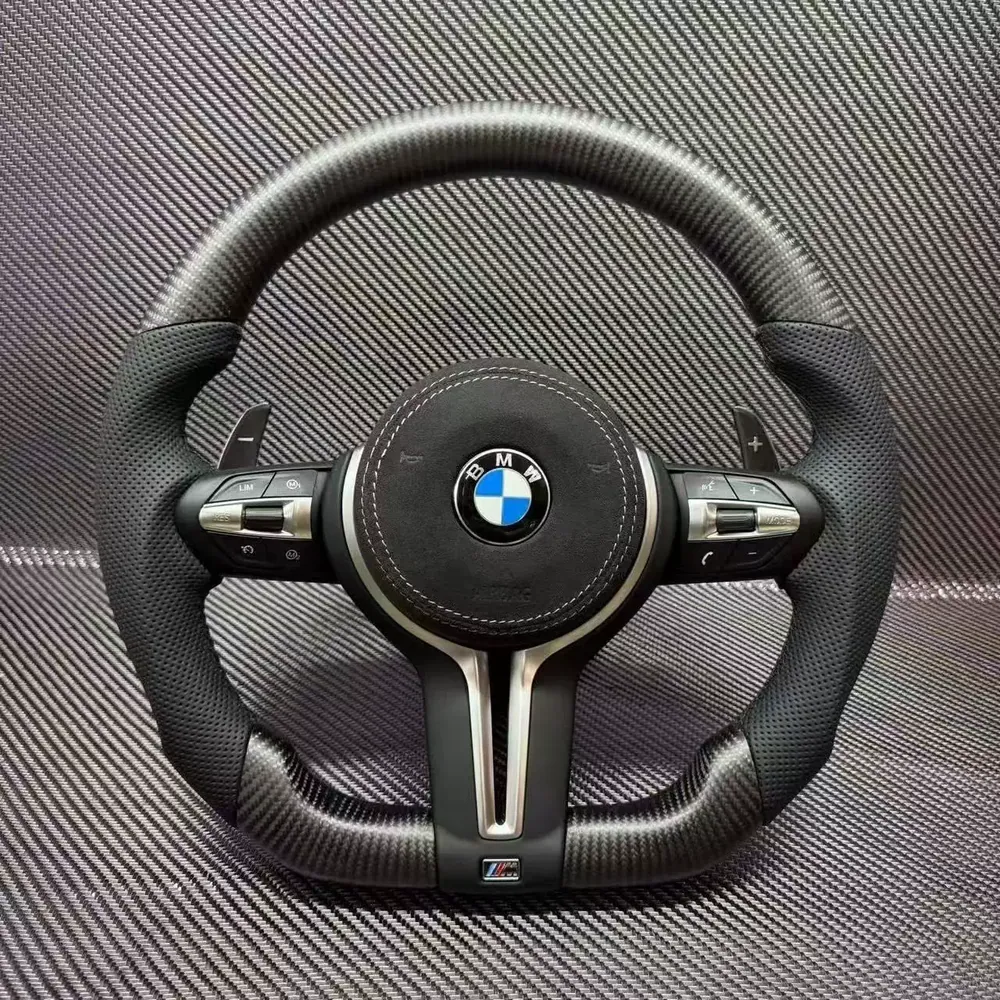 BMW steering wheel assembly real carbon fiber steering wheel F30 F35 F20 F21 F22 F23 F80（2012?2019 ） fiber modification — Custom Steering Wheel
