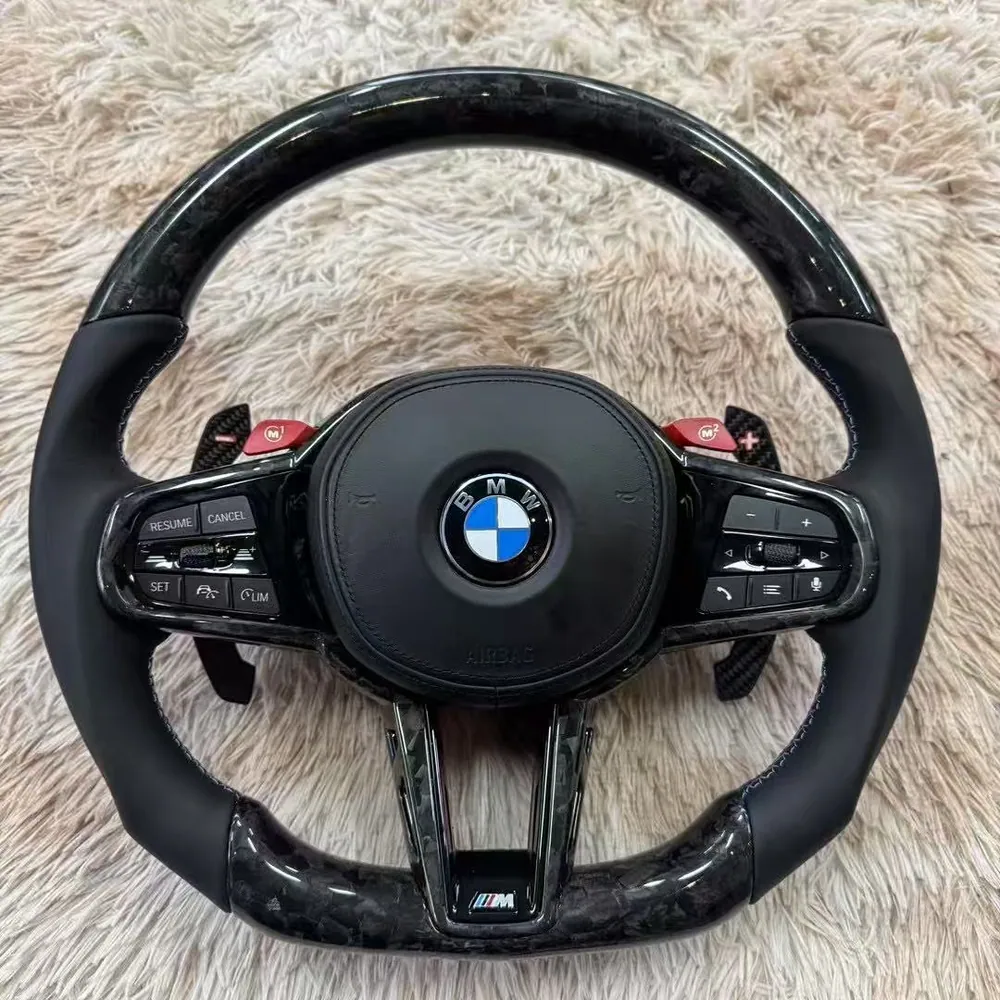 Custom BMW Real Carbon Fiber Steering Wheel 2 Series Coupe M2 G42 G87 2019 - 2025 - YINGGEN — Custom Steering Wheel