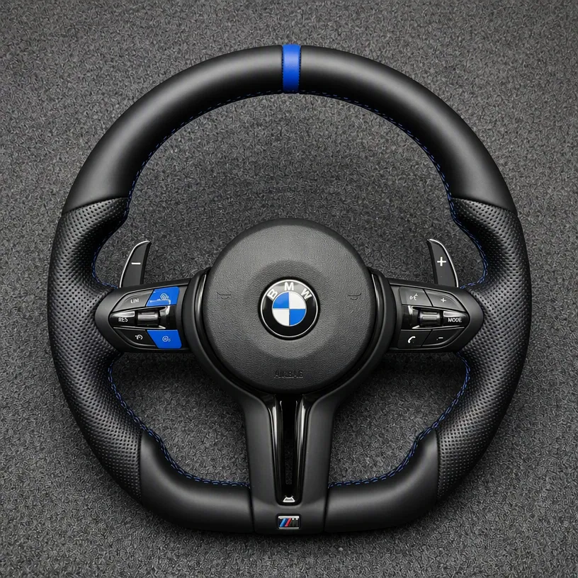 For BMW 5 Series M5 F10 F11 F18 F90 2011–2017 Custom Made Nappa Leather Steering Wheel-YINGGENE — Custom Steering Wheel