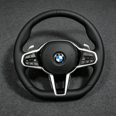 Custom BMW Nappa Genuine Leather Steering Wheel 5 Series M5 G30 G31 G38 G32 2019 - 2025 - YINGGENE — Custom Steering Wheel