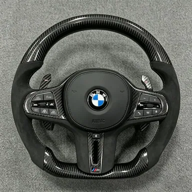BMW Real Carbon Fiber Modified Steering Wheel 4 Series M4 G22 G23 G26 G82 G83 (2019-025)-YINGGEN — Custom Steering Wheel