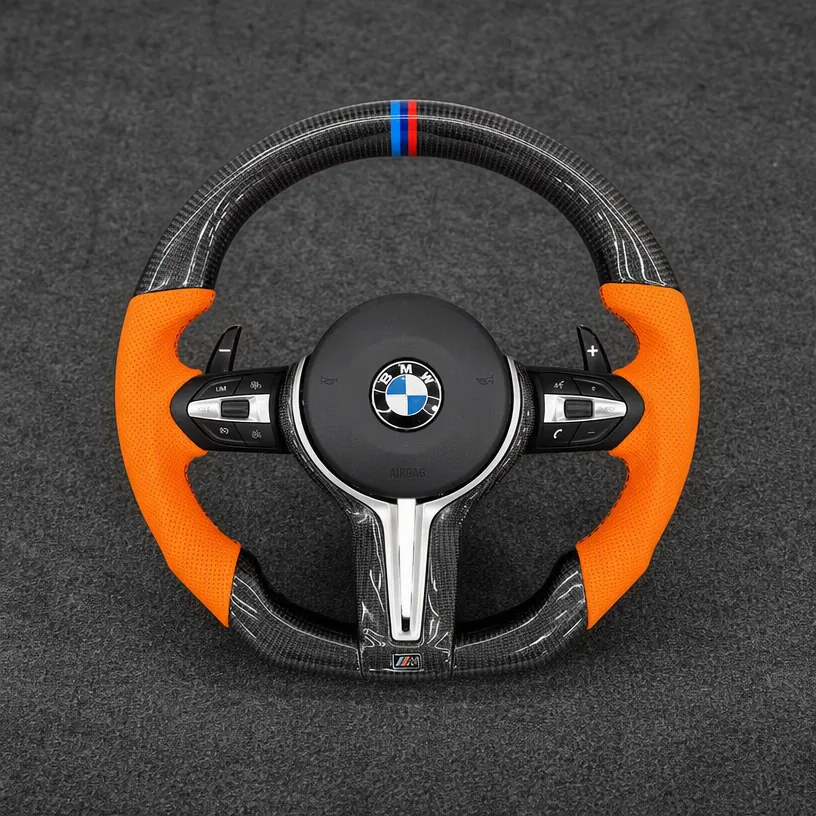 For BMW 2 Series M2 F22 F23 F44 F45 M2 F87 2016–2019 Custom Genuine Carbon Fiber Steering Wheel-YINGGENE — Custom Steering Wheel