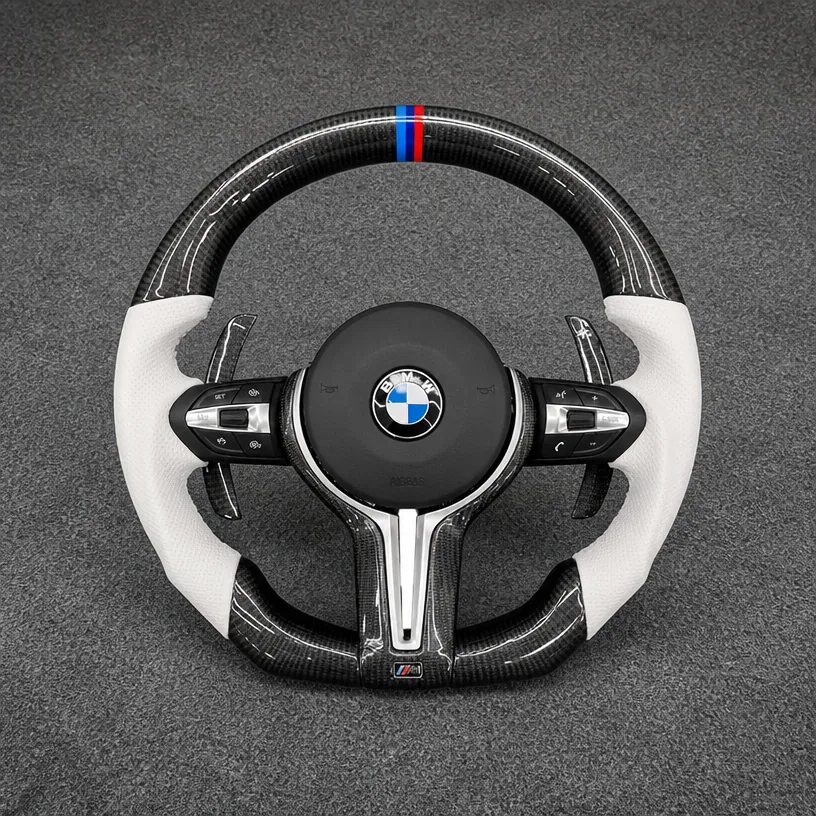 For BMW 4 Series M4 F32 F33 F36 F45 M4 F82 F83 2013–2019 Custom Real Carbon Fiber Steering Wheel - YINGGENE — Custom Steering Wheel