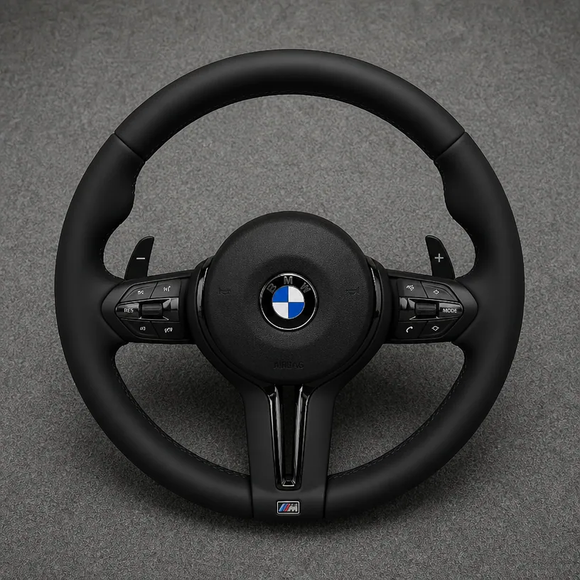 For BMW 3 Series M3 E90 E91 E92 E93 2005–2013 Custom Made Nappa Leather Steering Wheel - YINGGENE — Custom Steering Wheel