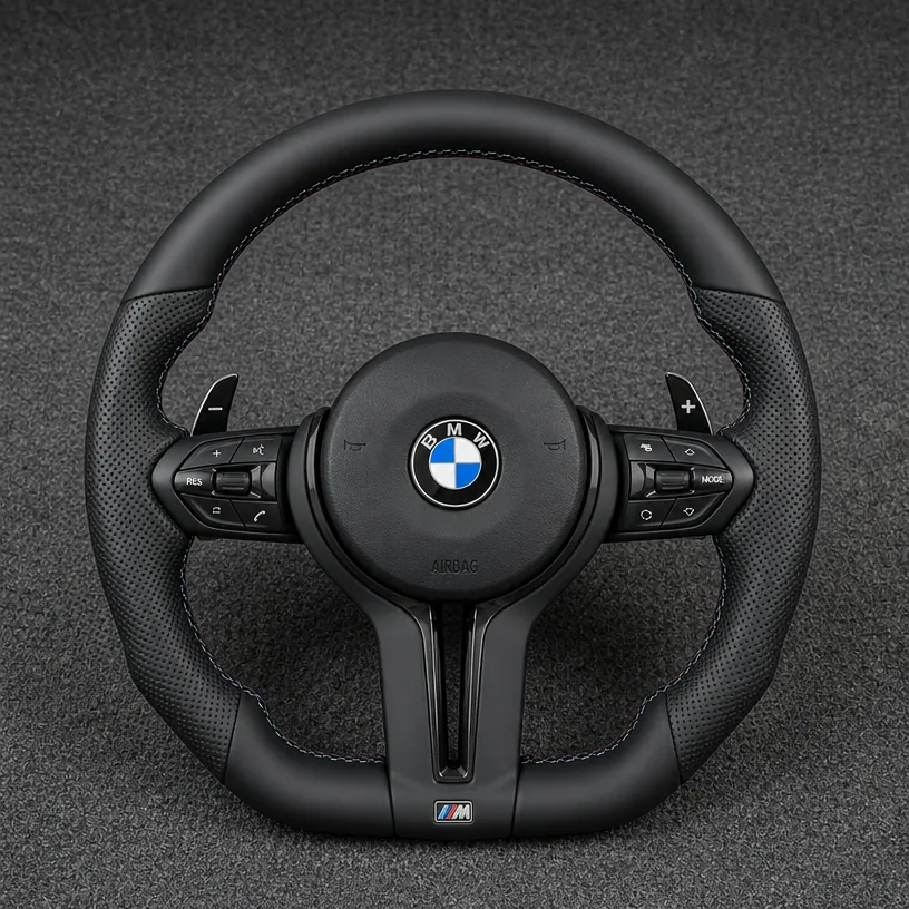 For BMW X3 Series E83 2003–2010Custom Made Nappa Leather Steering Wheel - YINGGENE — Custom Steering Wheel