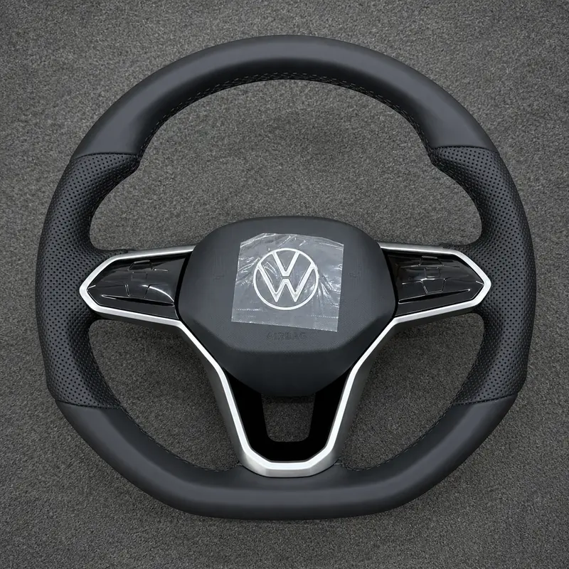 Volkswagen Golf 8 MQB Evo GTI 2019-2026 Golf R Custom Nappa Genuine Leather Steering Wheel -YINGGEN — Custom Steering Wheel