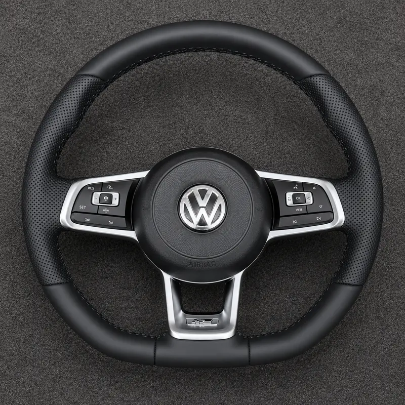 Volkswagen Golf 7 5G1 MQB GTI Golf R 2012-2017 Custom Nappa Genuine Leather Steering Wheel - YINGGENE — Custom Steering Wheel