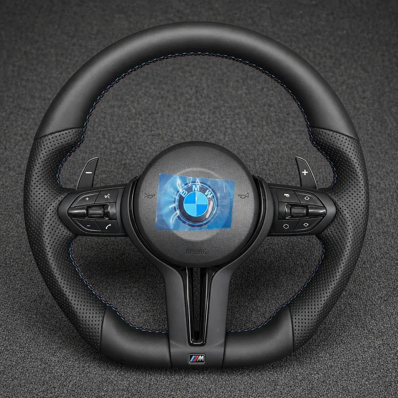Custom BMW E Series M Performance Perforated Leather Steering Wheel — Custom Steering Wheel