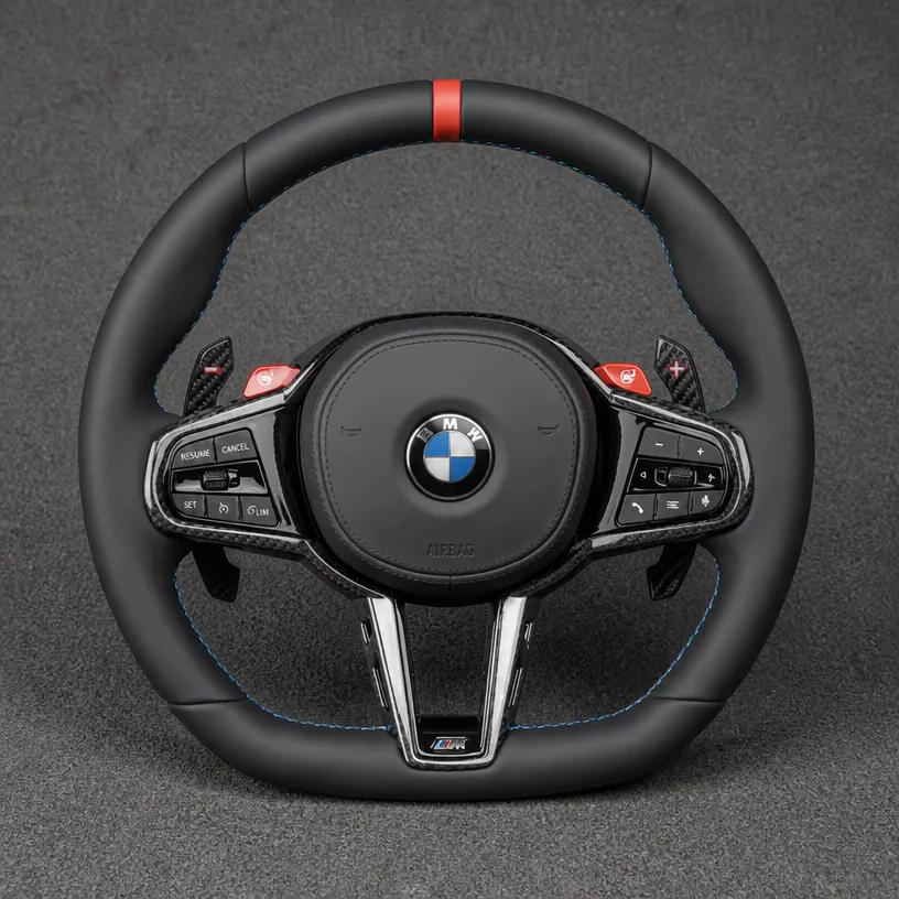 Custom BMW G Series M Performance Alcantara Steering Wheel — Custom Steering Wheel