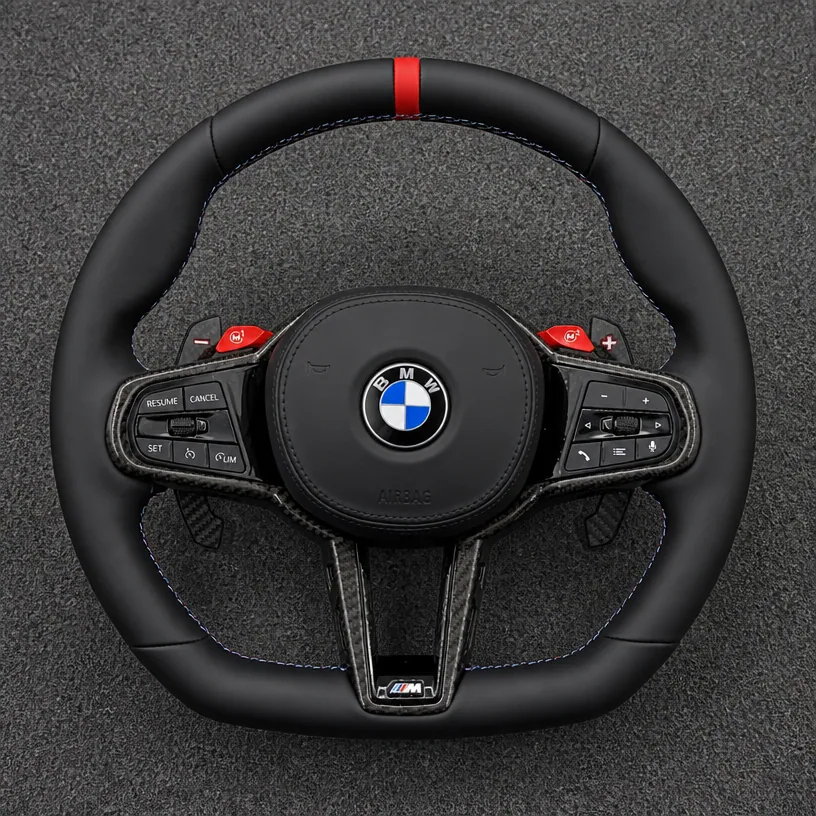 Custom BMW G Series M Performance Real Carbon Fiber Steering Wheel — Custom Steering Wheel